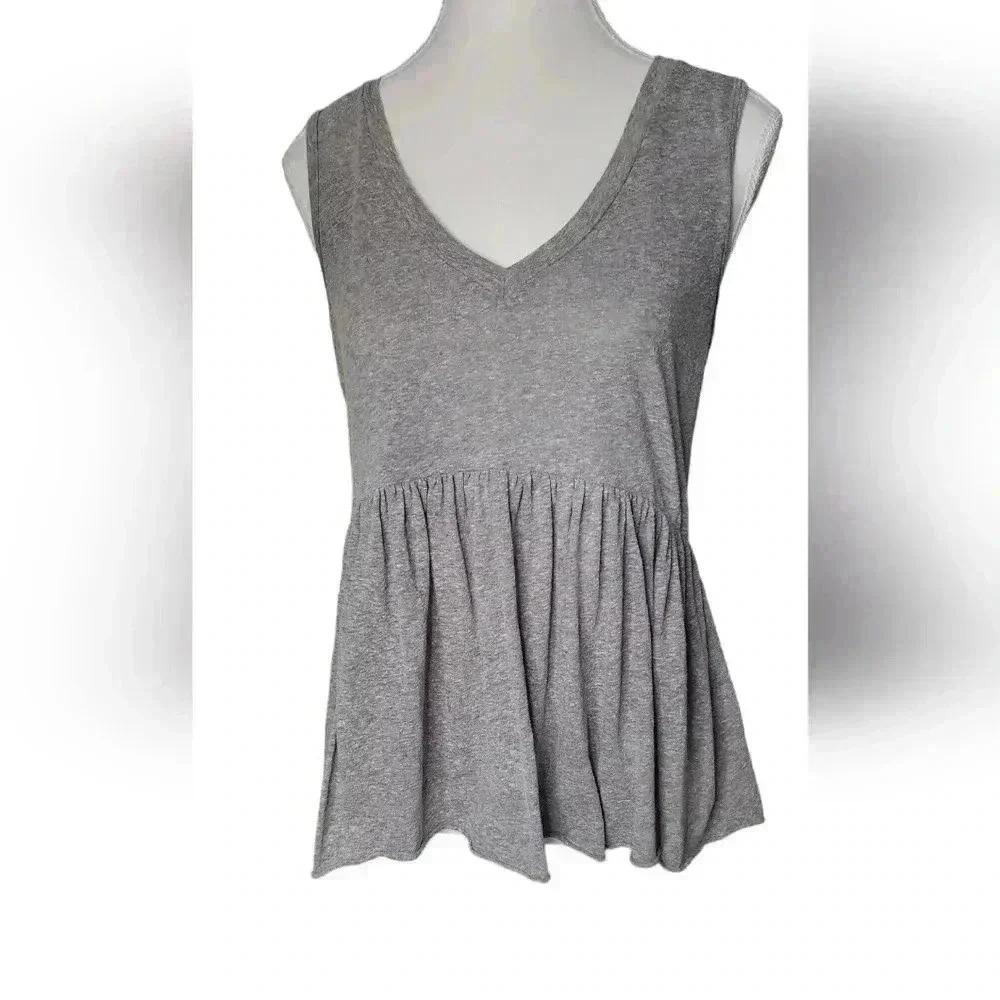 Anthropologie T.La Gray Sleeveless Peplum Swing Top Size XSmall